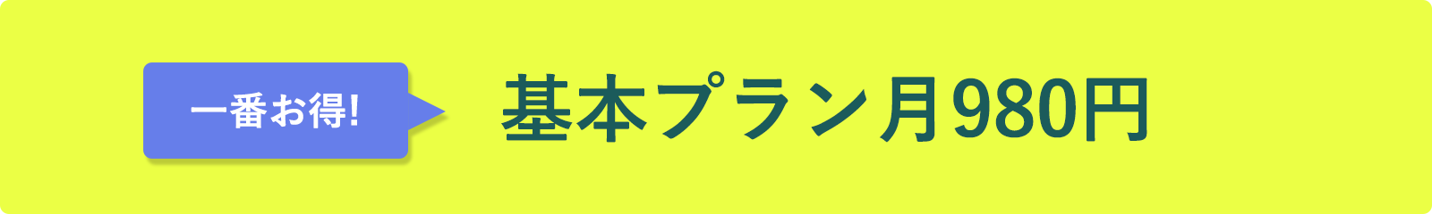 一番お得! 基本プラン月980円